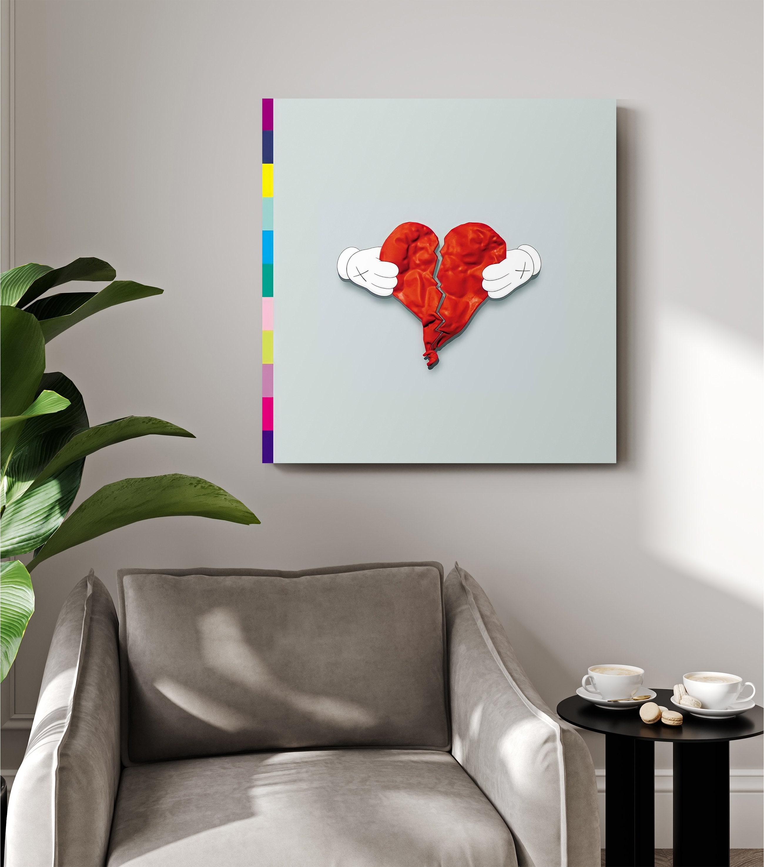 Hip Hop 80s & Heartbreak Bear Music Print, Canvas Painting