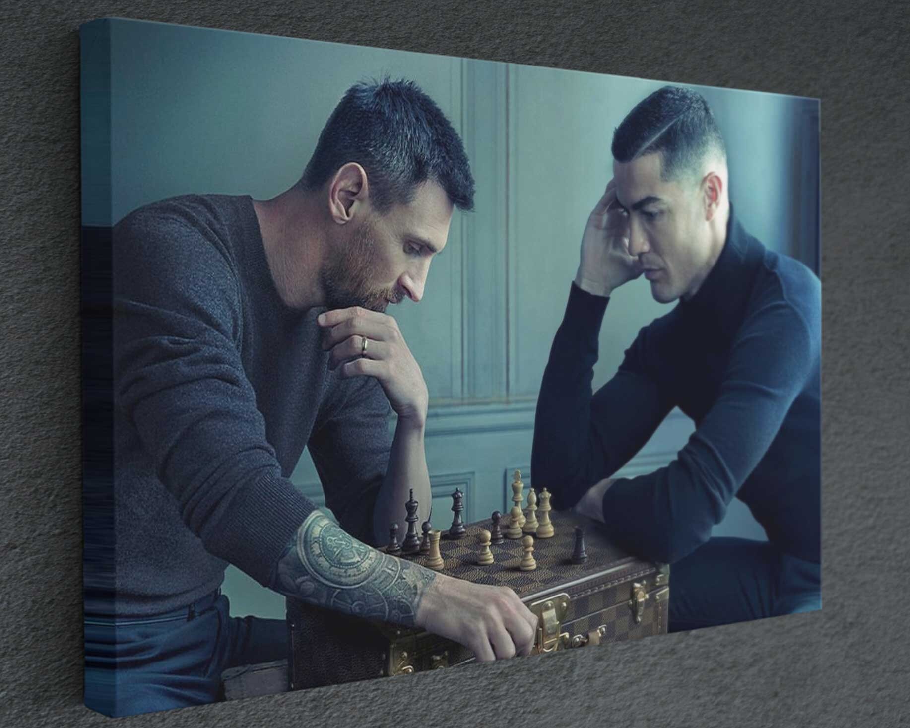 Messi x Ronaldo Schach Poster/ Nagelneu/ 29,97x39,88cm in  Nordrhein-Westfalen - Paderborn