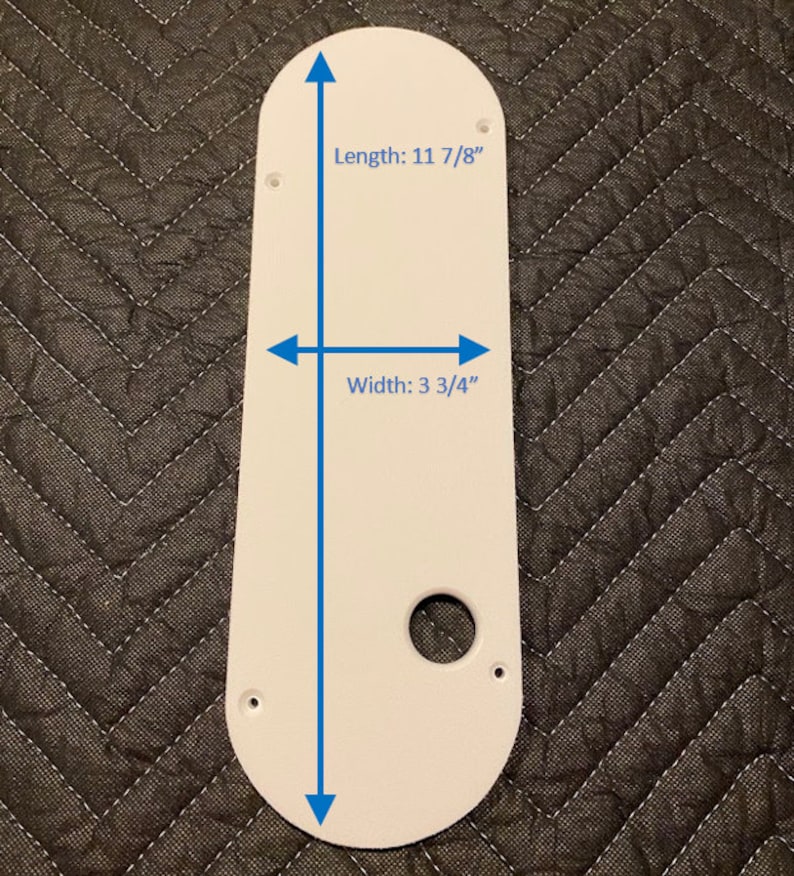 May include: White plastic fan blade with a length of 11 7/8 inches and a width of 3 3/4 inches.