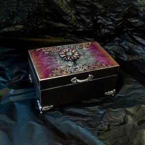 Vibraciones florales / Caja hecha a mano / Caja de memoria / Caja de almacenamiento / Lo mejor para regalo