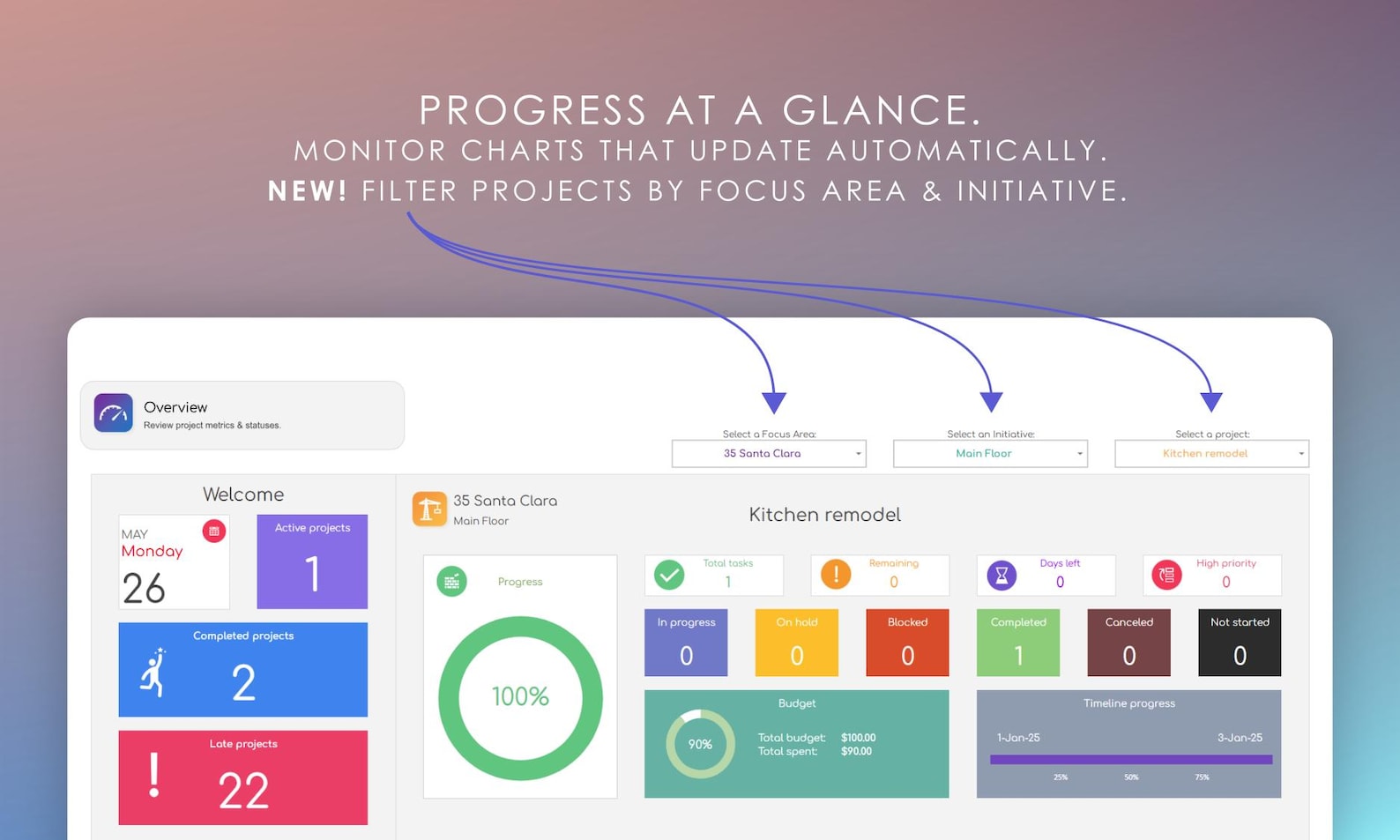 Multi Project Planner 100 Pro | Google Sheets Project Management ...