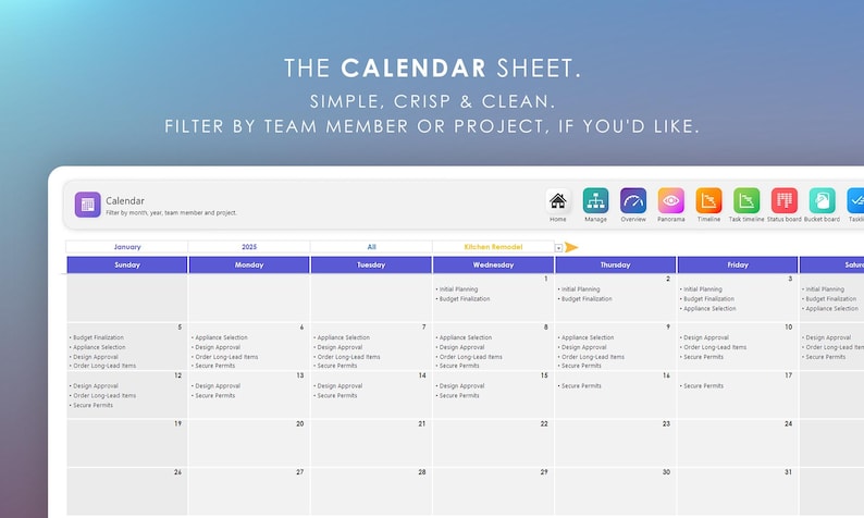 Multi Project Planner 100 Pro Management Dashboard | Excel Gantt Timeline & Kanban Board | Task Manager | Project Manager | Digital Planner image 13
