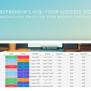 A sheet reserved for logging Tasks related to your side-business.