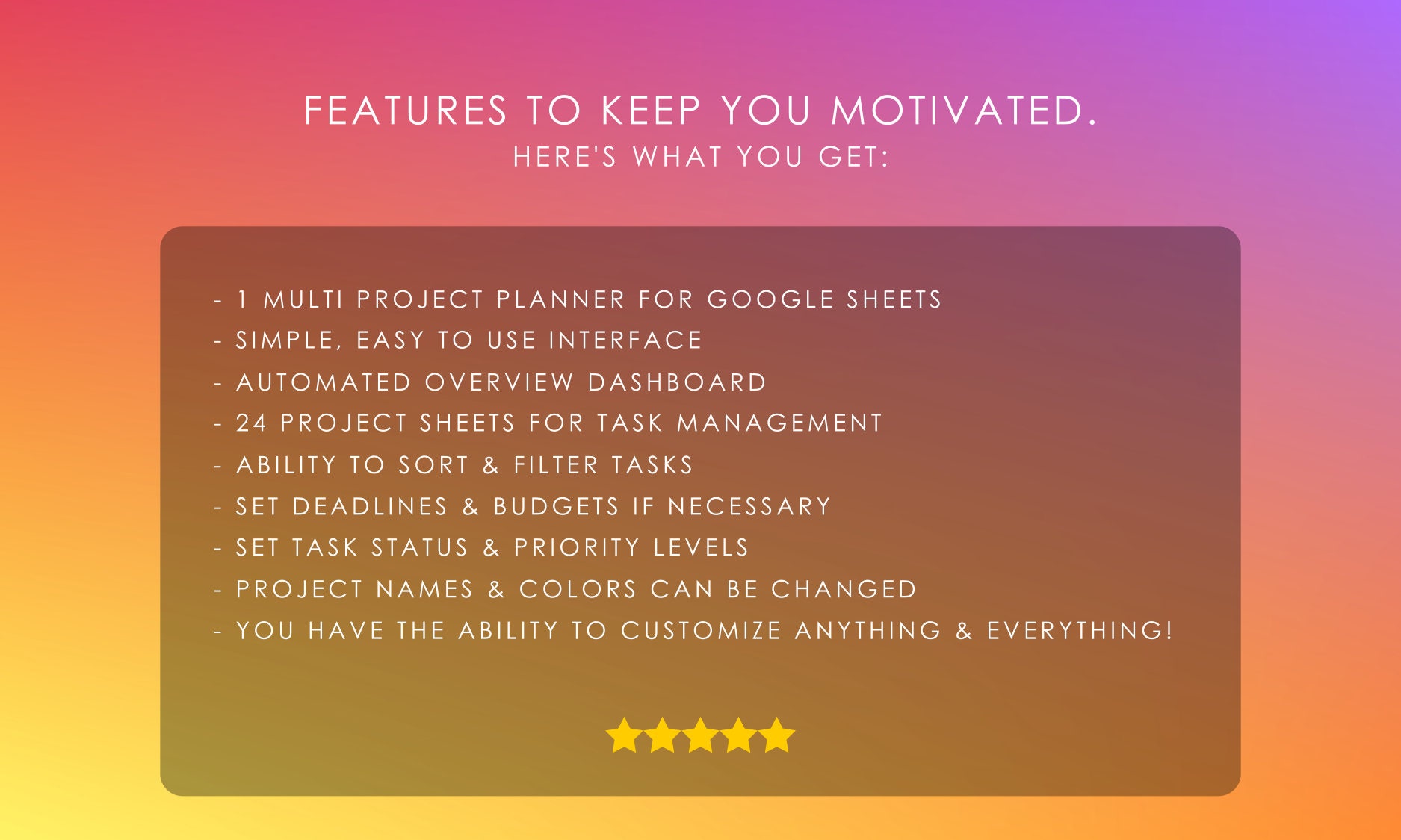 Multi Project Planner Google Sheets Management Dashboard Task Manager