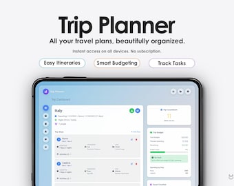 Smart Travel Planner Web App, Mobile Itinerary, Trip Budget Tracker - No Spreadsheets Needed
