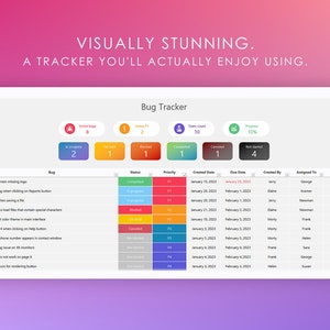 Bug Tracker Spreadsheet - Excel Template for Issue Tracking - Project ...
