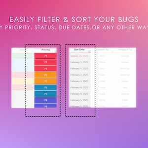 Bug Tracker Spreadsheet - Excel Template for Issue Tracking - Project ...