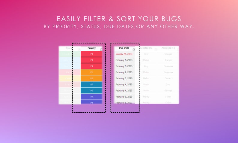 Bug Tracker Spreadsheet Excel Template for Issue Tracking Project ...