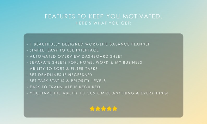 Here's what you get when purchasing this planner!