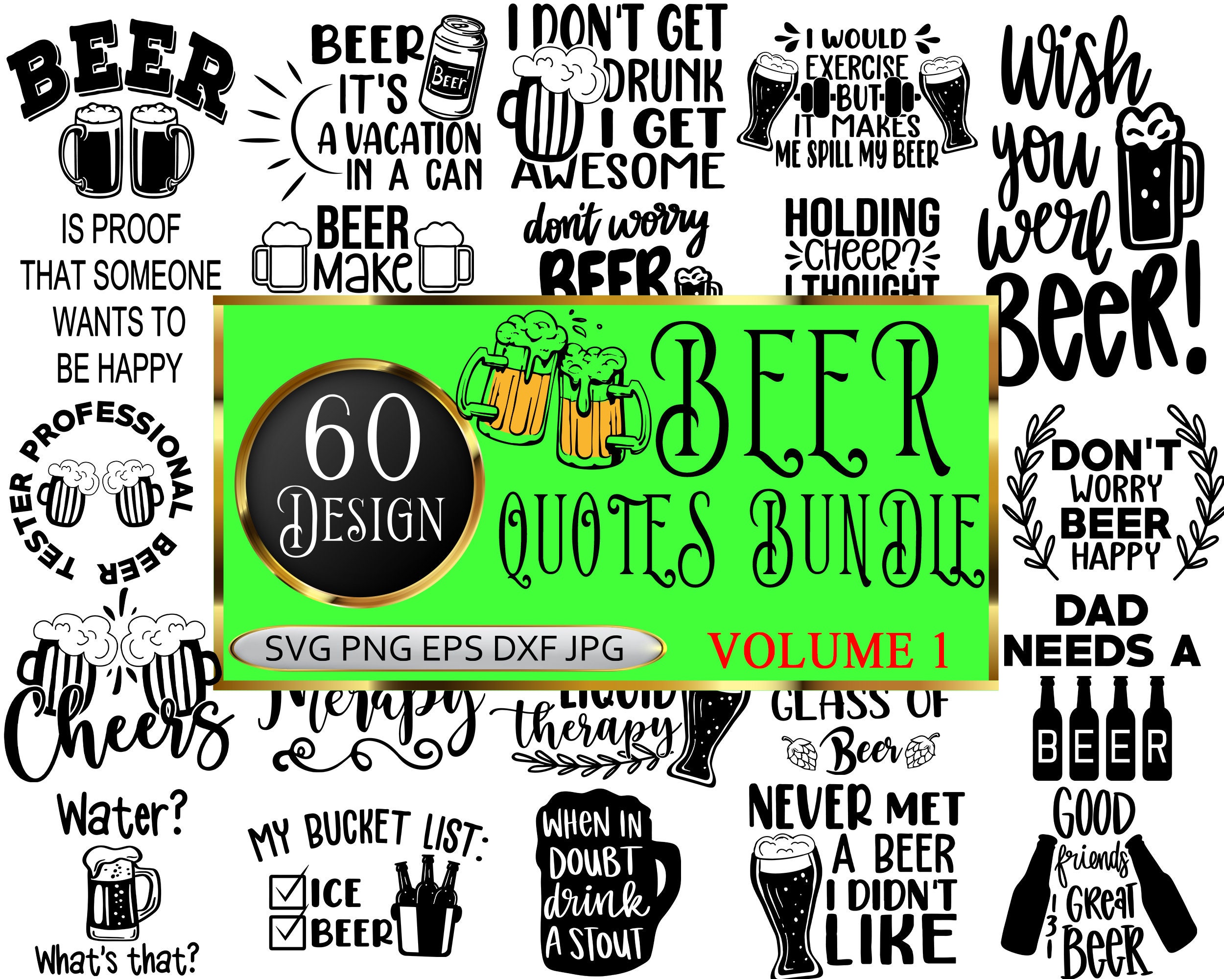 Beer Quotes SVG Bundle, Beer PNG, Beer Saying Svg, Beer Cheers Svg, Cut ...