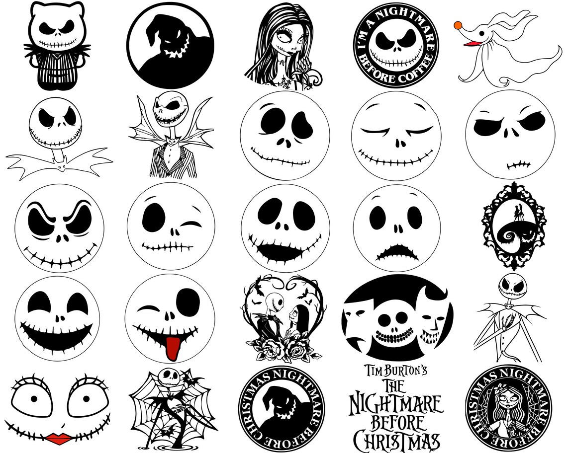 Nightmare Before Christmas SVG Bundle, Jack Skellington Svg,cricut