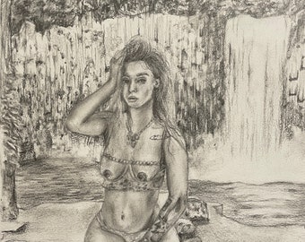 Nude Waterfall - Etsy