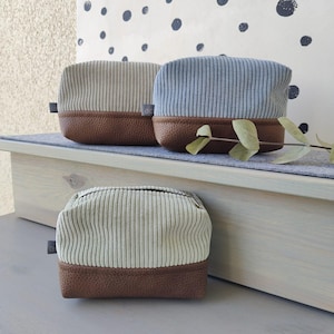 Kosmetiktasche „Mariechen“ / verschiedene Farben, Boxy-Bag, Kulturtasche, Aufbewahrung