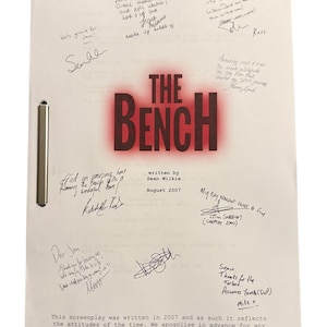 The Bench Autographed Original Screenplay
