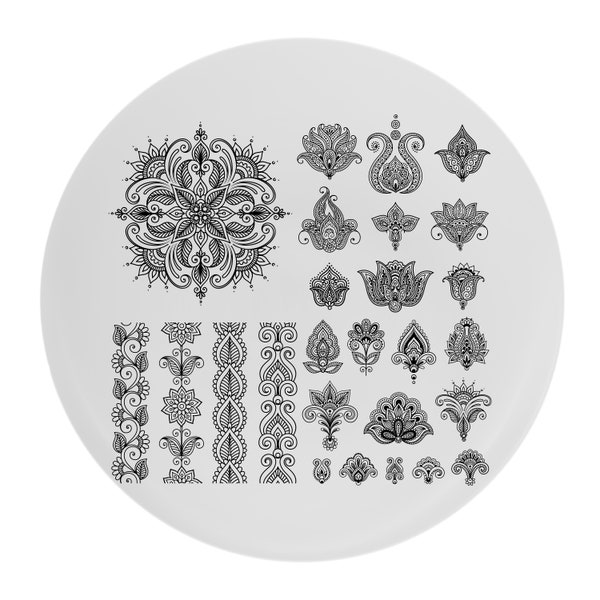 Henna Design Svg, Henna Pattern Svg, Mandala Svg, Floral Svg, Hippie Svg