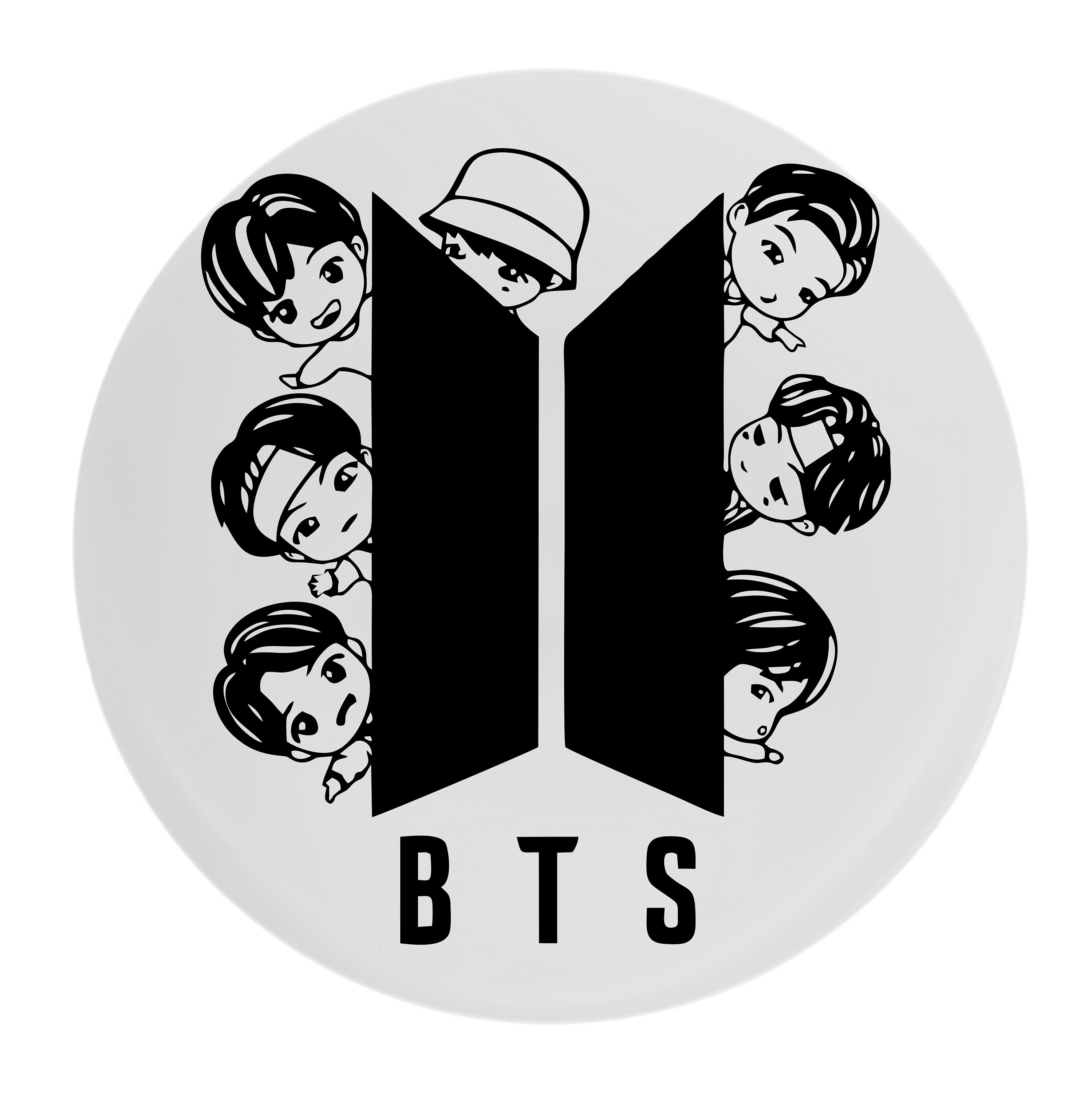 KPOP BTS LOGO necklace and earring set for bts army