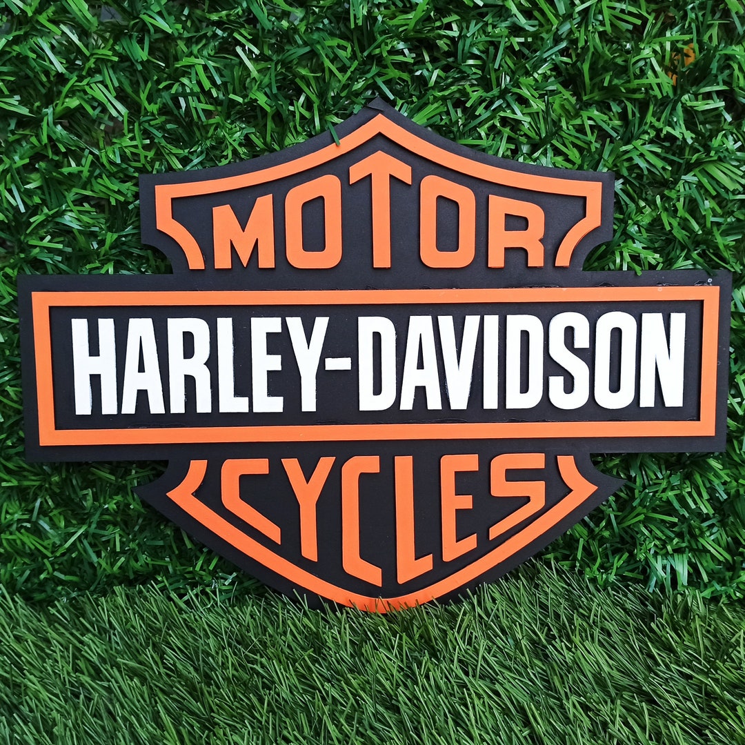 3D Harley Davidson Logo, Harley Davidson Wall Art, Harley Davidson