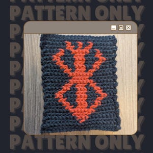 Patrón de crochet para tapiz de la marca del sacrificio de Berserk Anime