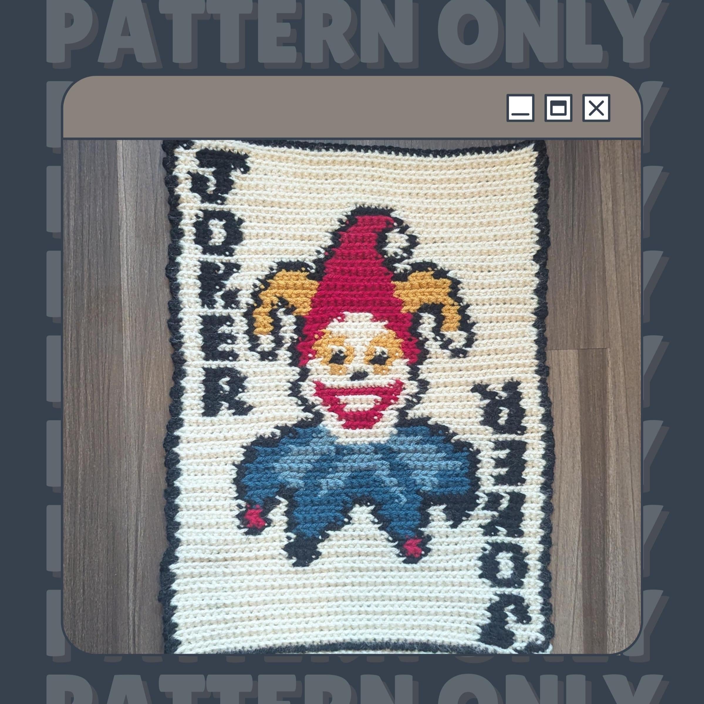 Balatro Joker Card Tapestry Crochet Pattern - Faceless, Original