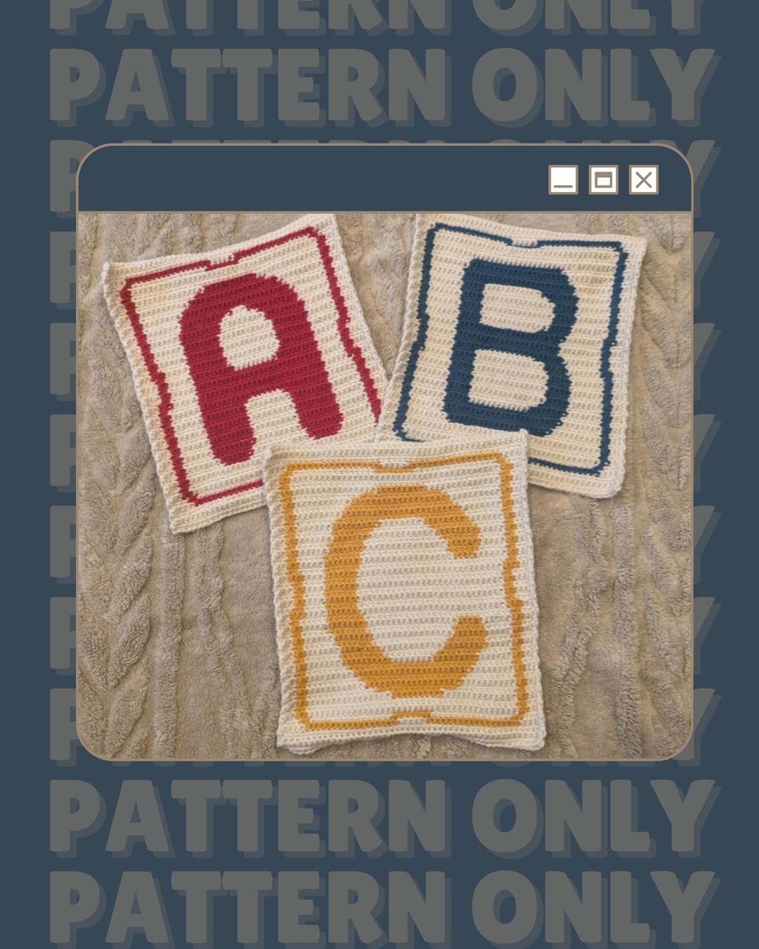 ABC Letters/lettering - Tapestry Crochet Pattern - Etsy