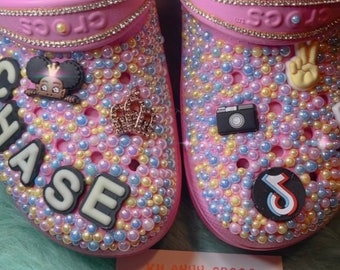 Pink Full Bling Crocs