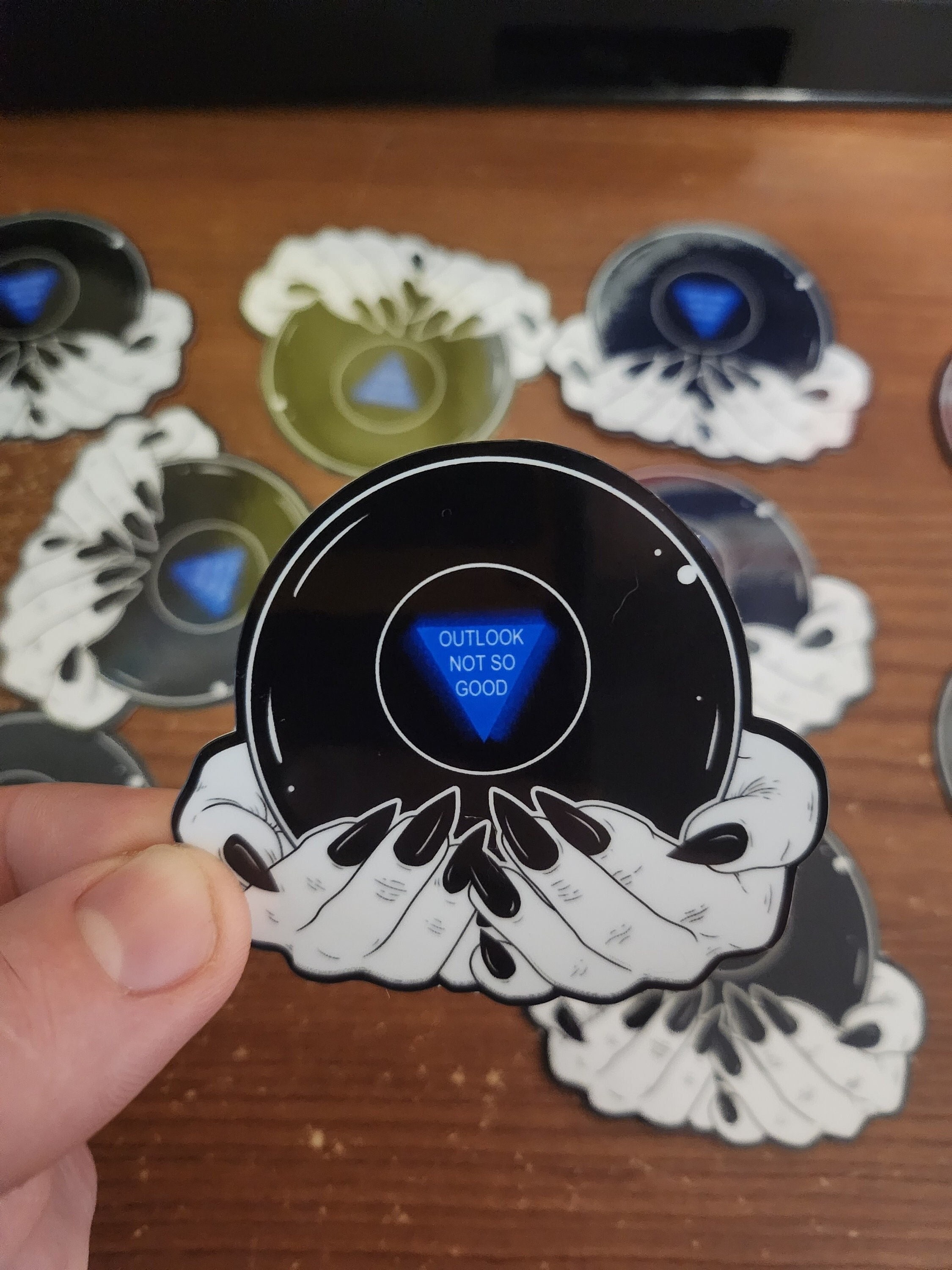 Magic Eight Ball Outlook Not So Good Vinyl Sticker 8 Ball 90s Alternative Alt FREE SHIPPING