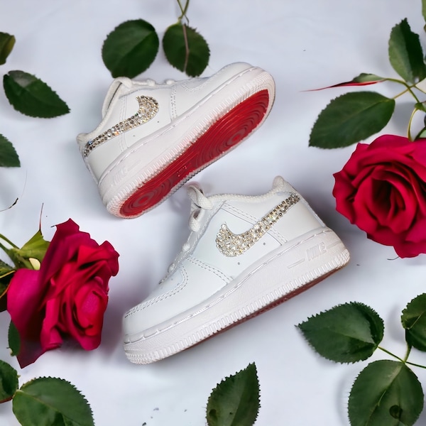 Nike Air Force 1 x Swarovski x Louboutin - Neuves New - Custom strass - Chaussures Party Mariage Wedding + cadeau