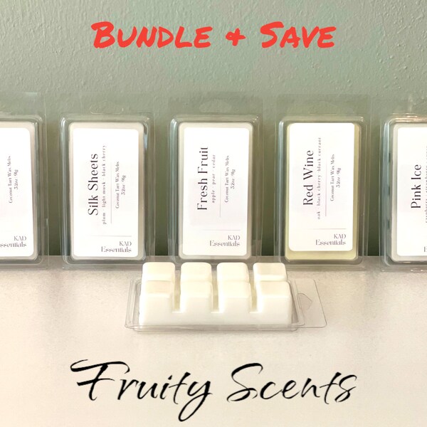 Fruity Scented Wax Melts | Wax Tarts | Coconut Tart Wax | Fruit Scents | Bundle and Save | Scented Coconut Wax Melts | Gift Ideas | Gift Set