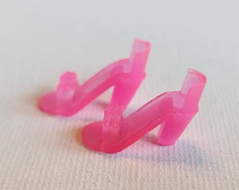 Vintage pink high heels for Barbie and fashion dolls