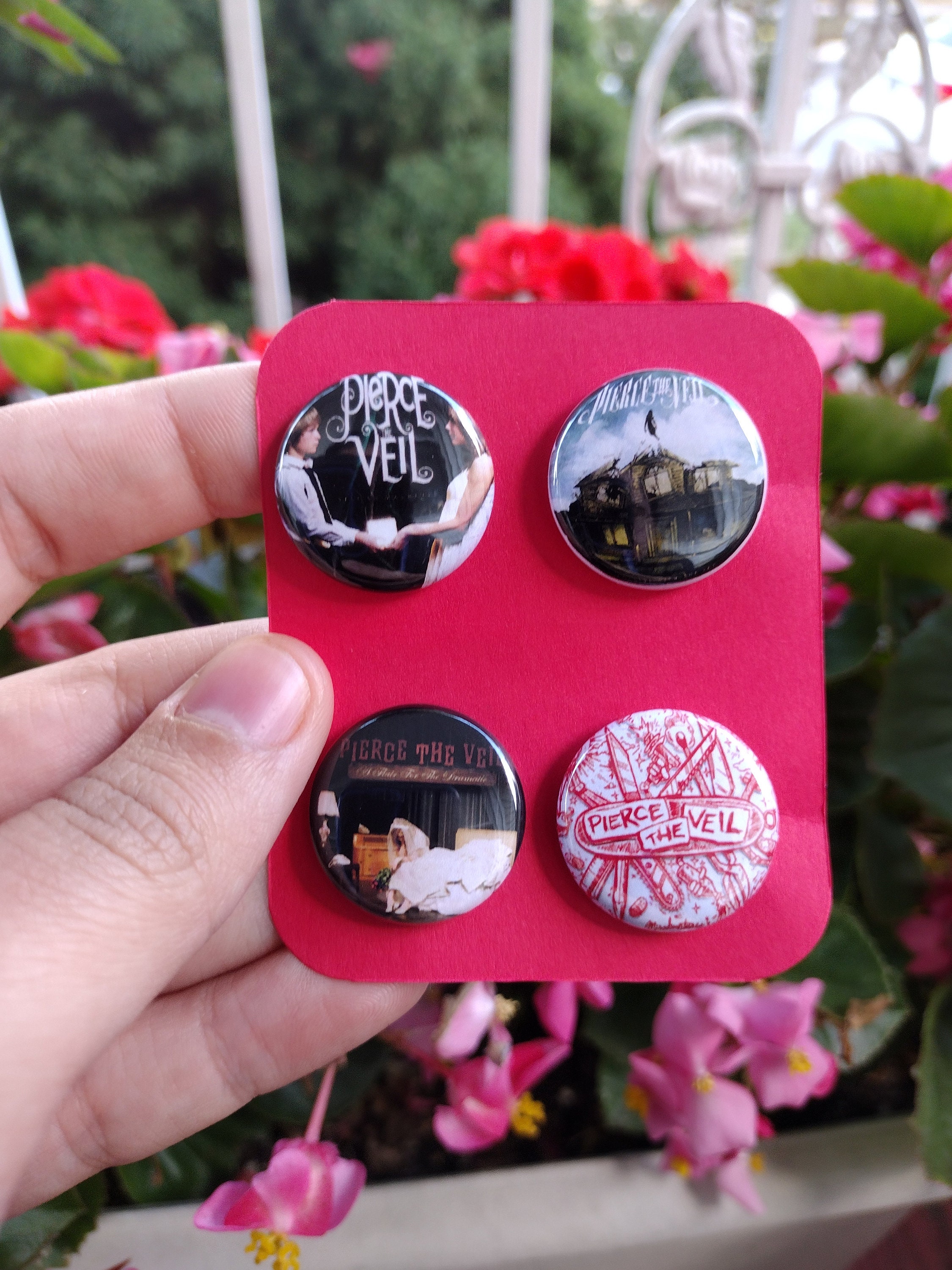 Pierce the Veil Pins, PTV Pins, Pop Punk Pins, Pop Punk Buttons, Band Pins,  Selfish Machines, Collide With the Sky, Emo Buttons, Punk Pins 