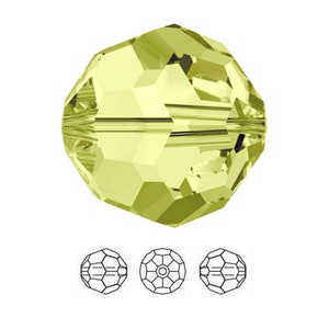 Swarovski Crystal Beads For Jewelry Making Jonquil 8mm Crystal Round Beads #5000 Set Of 12 | Jewelry Supplies