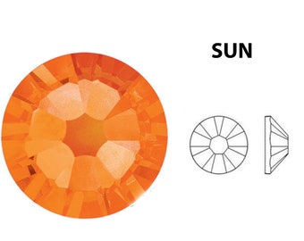 Piedras de cristal Swarovski: Piedra solar plana, 16 unidades (juego de 144)