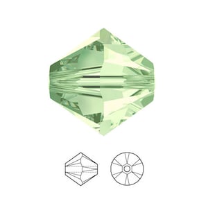 Swarovski Crystal Beads For Jewelry Making Chrysolite 4mm Crystal Bicone Beads #5328 Set Of 100 | Jewelry Supplies