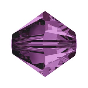 Swarovski Crystal Beads For Jewelry Making Amethyst 6mm Crystal Bicone Beads #5328 Set Of 50 | Jewelry Supplies