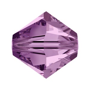 Swarovski Crystal Beads For Jewelry Making Light Amethyst 3mm Crystal Bicone Beads #5328 Set Of 100 | Jewelry Supplies