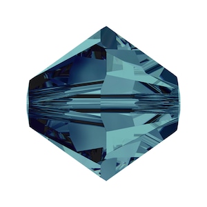 Swarovski Crystal Beads For Jewelry Making Indicolite 6mm Crystal Bicone Beads #5328 Set Of 50 | Jewelry Supplies