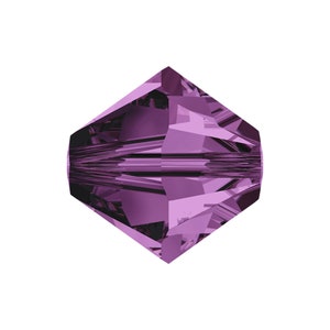 Swarovski Crystal Beads For Jewelry Making Amethyst 8mm Crystal Bicone Beads #5328 Set Of 36 | Jewelry Supplies