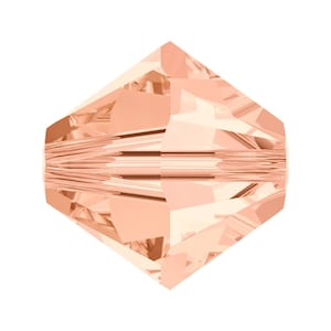 Swarovski Crystal Beads, Light Peach 6mm Faceted Beads Set Of 50, #5328, Loose Beads Jewelry Making