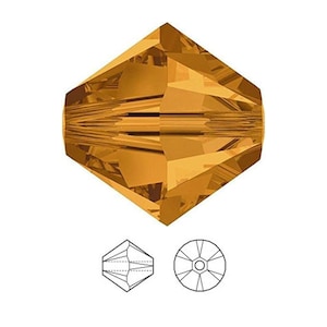 Swarovski Crystal Beads For Jewelry Making Topaz 3mm Crystal Bicone Beads #5328 Set Of 100 | Jewelry Supplies