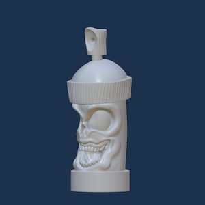 Czaszka Spray Can, Cartoon Skull Paint Can, 3D Asset, 3D cyfrowy plik do drukarki 3D. Oryginalny projekt