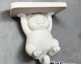 Test Print, 3D Printed Decorative Cat Shelf, Stone like filament, original design, Please read description for more details.