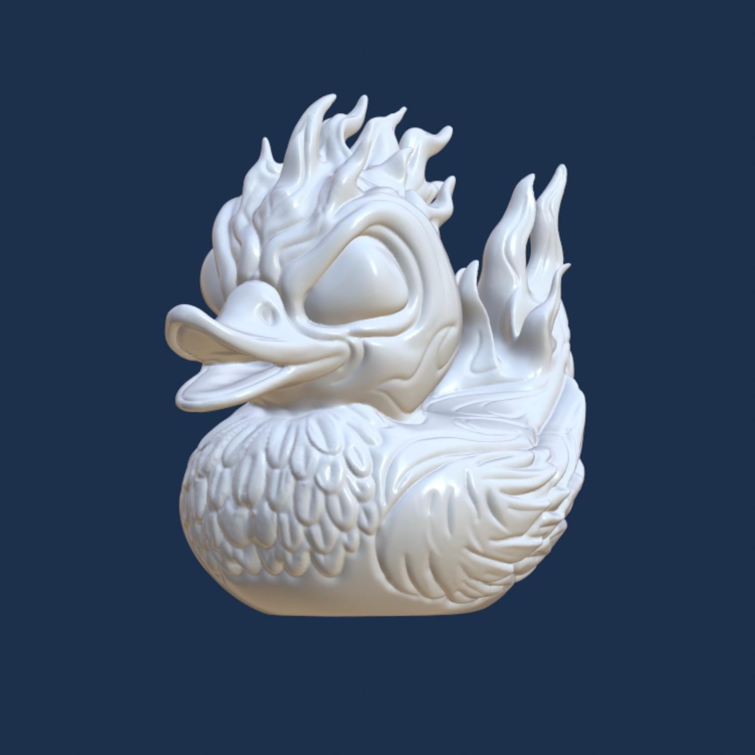 Fire Duck STL, 3D Digital File for 3D Printer, Rubber Ducky, Fire Ducky ...