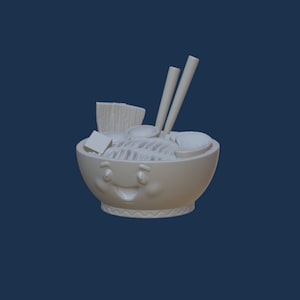 Niedliche Ramen Schüssel, Cartoon Schüssel Nudeln, STL Datei, Digitale Datei für den 3D-Druck, Süße Ramen Schüssel, Cartoon Ramen Schüssel