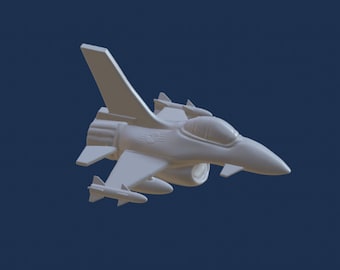 Cartoon Fighter Jet, Airplane STL, 3D STL file for 3D printer, Original Design