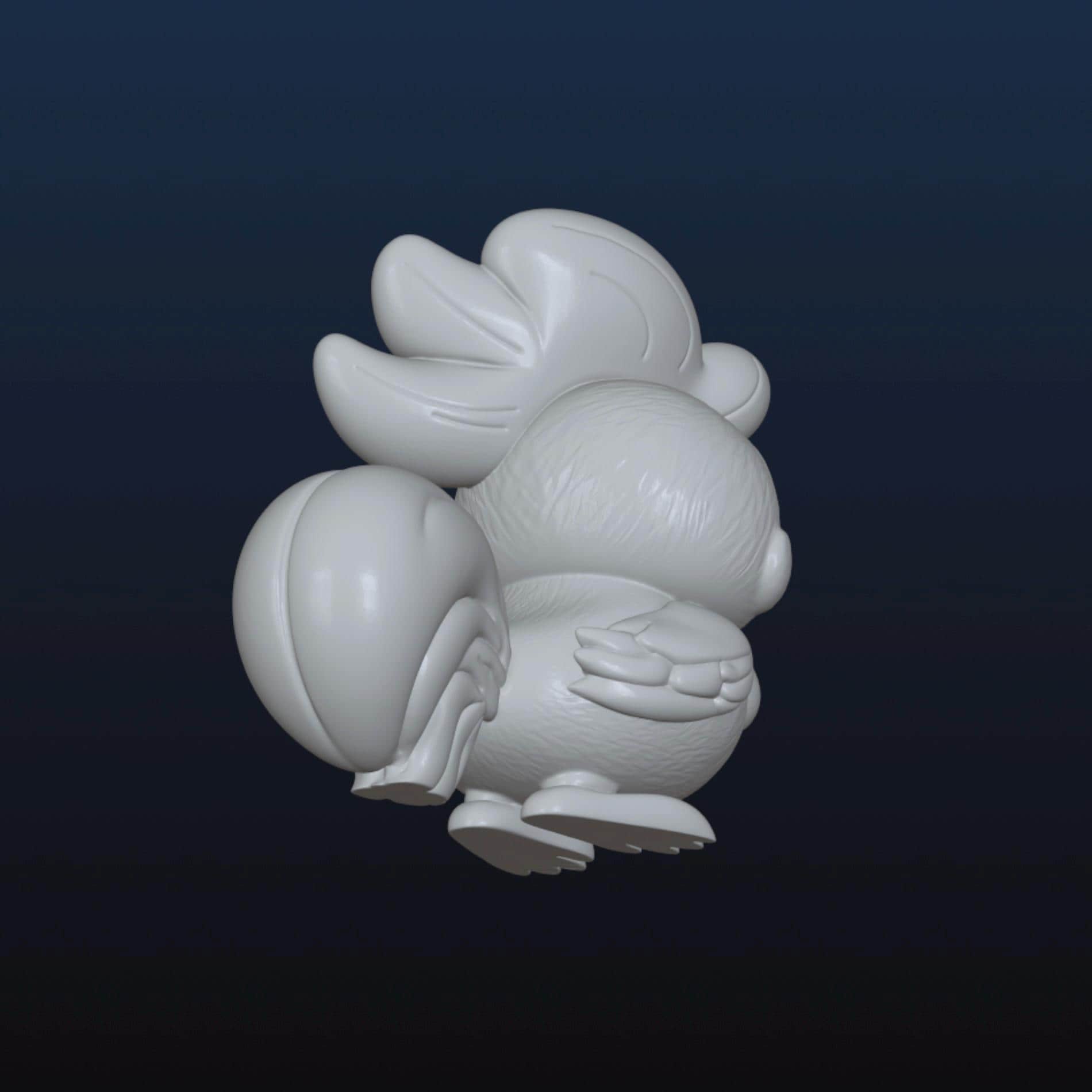 Cute Rooster STL, 3D Digital File for 3D Printing, Chibi Kawaii Cute ...