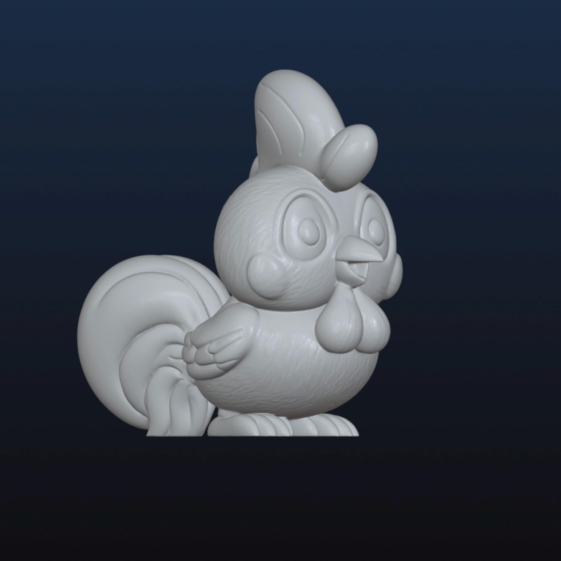 Cute Rooster STL, 3D Digital File for 3D Printing, Chibi Kawaii Cute ...