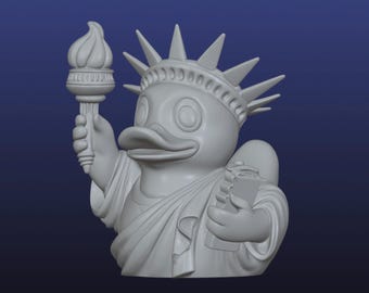 Statue of Liberty rubber duck STL, 3D digital file for printing, DIY, original design