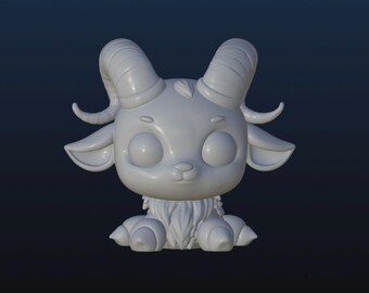 かわいいヤギSTL、3Dプリント用3Dデジタルファイル、山羊座、ちび