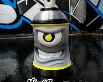 Spray Can Container Keychain, 3D printed, 5 colors, original design.