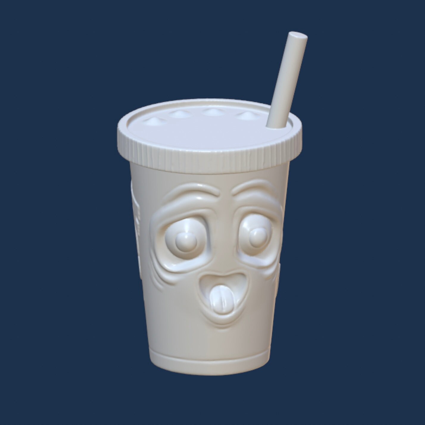 Soda Pop Character, STL file for 3D Printing, Cute Soda, fountain drink with straw